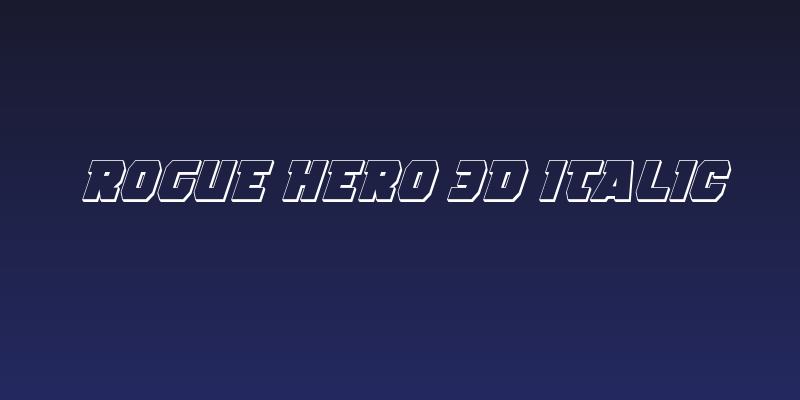 Rogue Hero 3D Italic Social Header