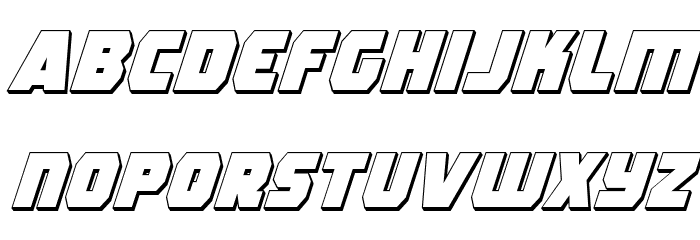 Rogue Hero 3D Italic Font LOWERCASE