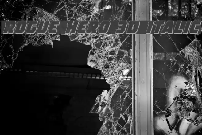 Rogue Hero 3D Italic Font examples