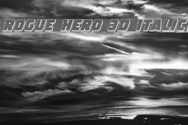 Rogue Hero 3D Italic Font examples