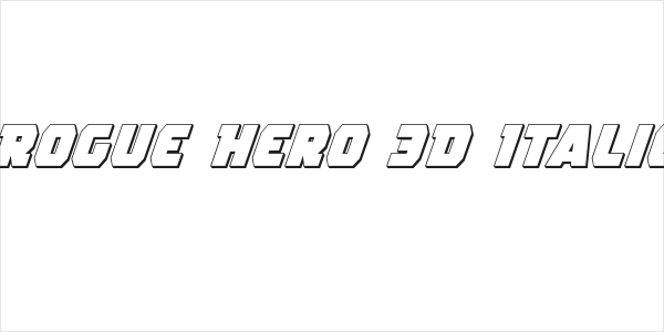 Rogue Hero 3D Italic Logo