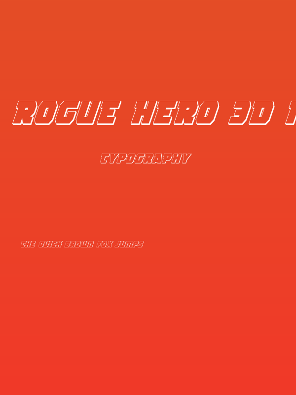 Rogue Hero 3D Italic Poster