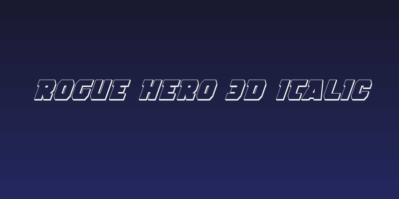 Rogue Hero 3D Italic Social Header