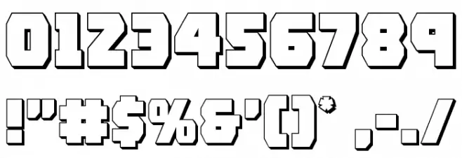Rogue Hero 3D Font OTHER CHARS