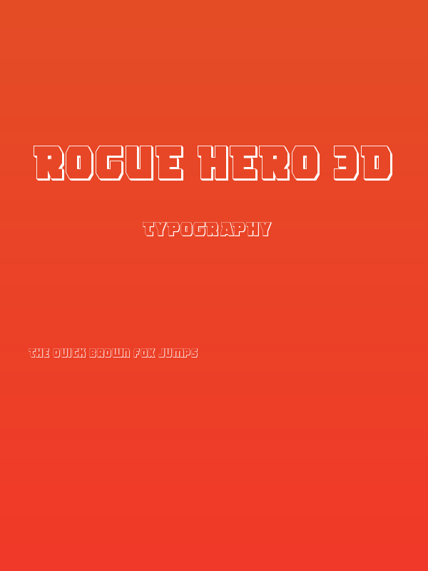 Rogue Hero 3D Poster