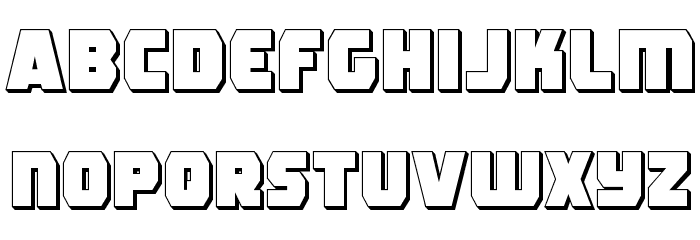 Rogue Hero 3D Font LOWERCASE