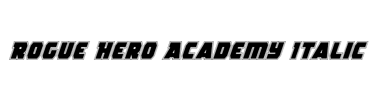 Rogue Hero Academy Italic  नि: शुल्क फ़ॉन्ट्स डाउनलोड