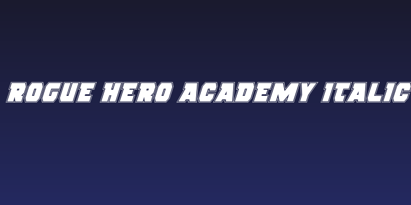 Rogue Hero Academy Italic Social Header