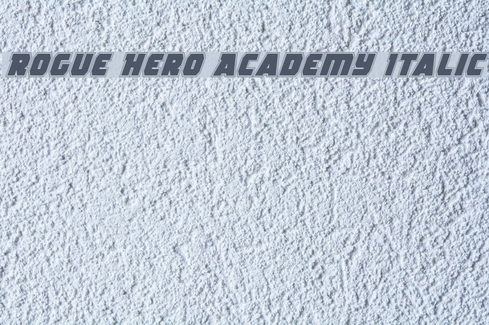Rogue Hero Academy Italic Font examples