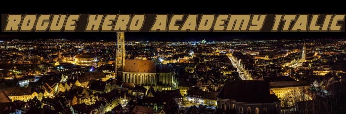 Rogue Hero Academy Italic Font examples