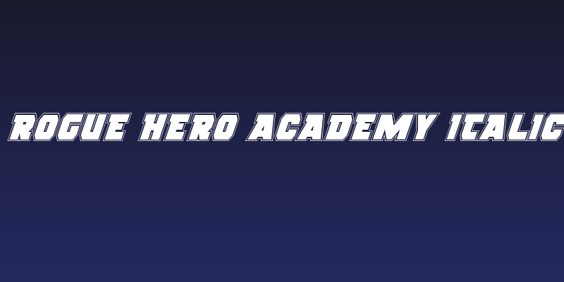 Rogue Hero Academy Italic Social Header