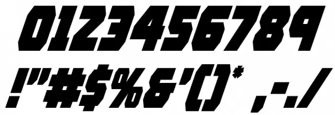 Rogue Hero Condensed Italic Font OTHER CHARS