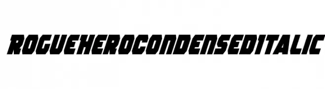 Rogue Hero Condensed Italic  Скачать бесплатные шрифты
