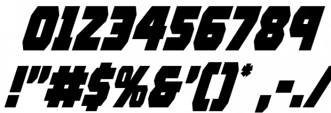 Rogue Hero Condensed Italic Font OTHER CHARS