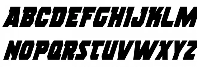 Rogue Hero Condensed Italic フォント 大文字