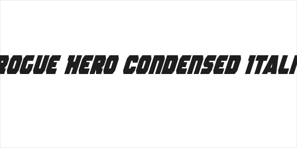 Rogue Hero Condensed Italic Logo