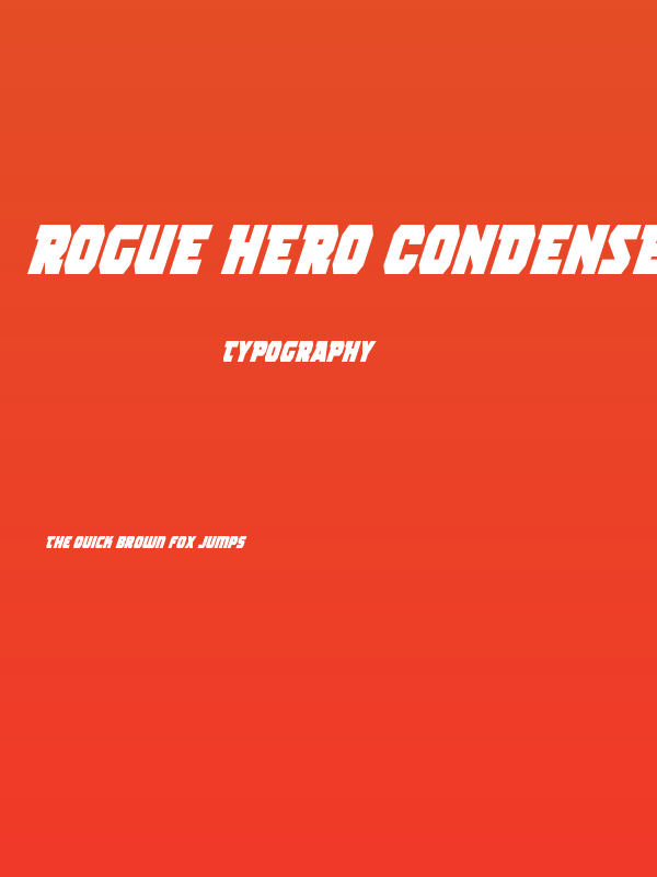 Rogue Hero Condensed Italic Poster