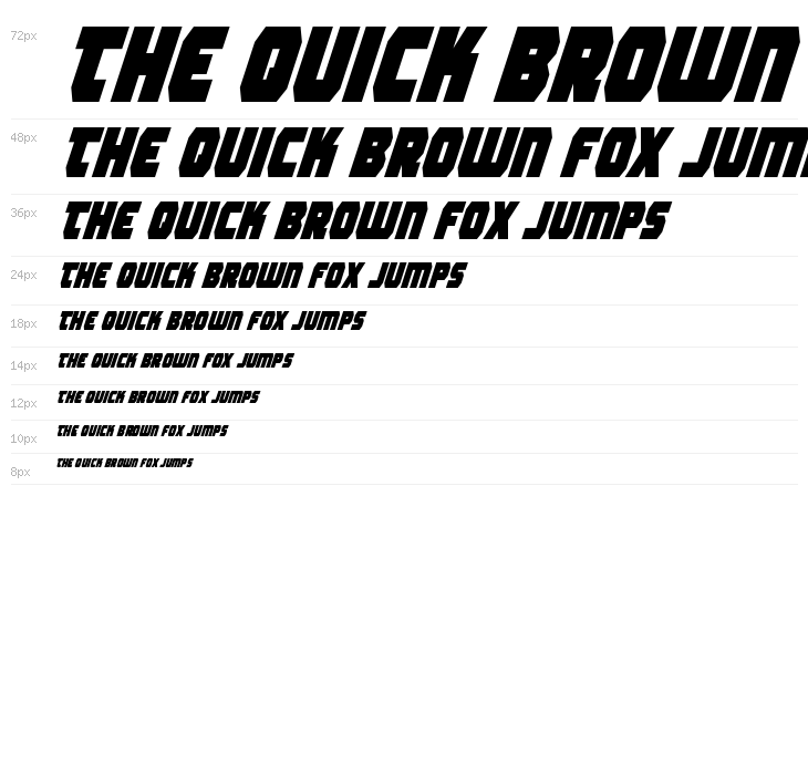 Rogue Hero Condensed Italic Waterfall