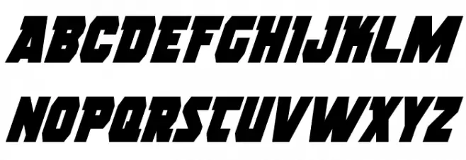 Rogue Hero Condensed Italic Schriftart Groß