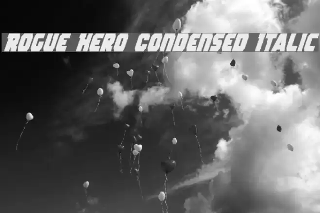 Rogue Hero Condensed Italic Font examples
