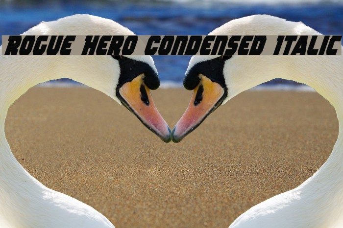 Rogue Hero Condensed Italic Font examples