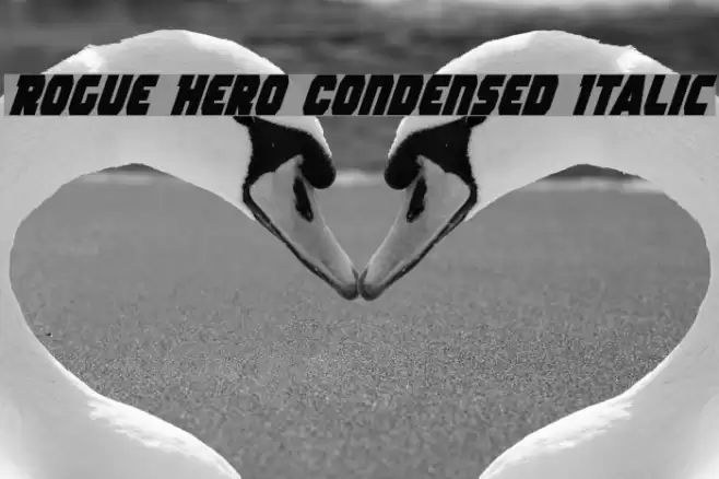 Rogue Hero Condensed Italic Font examples