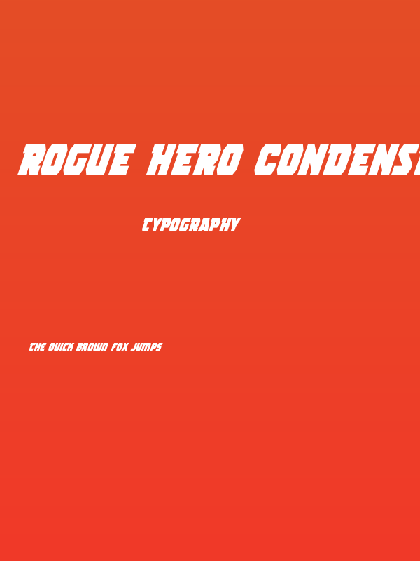 Rogue Hero Condensed Italic Poster