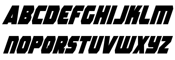 Rogue Hero Condensed Italic Font LOWERCASE
