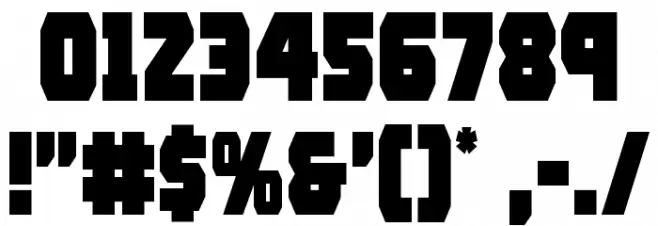 Rogue Hero Condensed Font OTHER CHARS