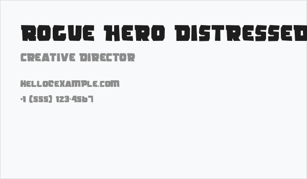 Rogue Hero Distressed Business Card