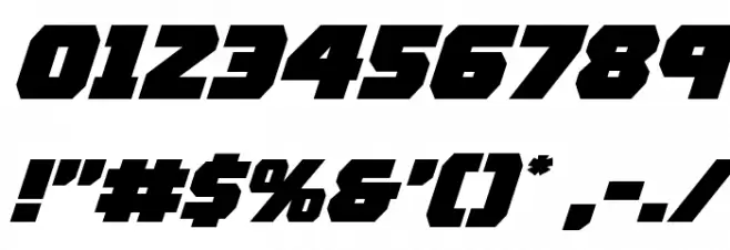 Rogue Hero Expanded Italic Font OTHER CHARS