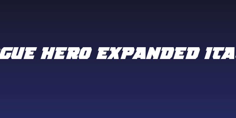 Rogue Hero Expanded Italic Social Header