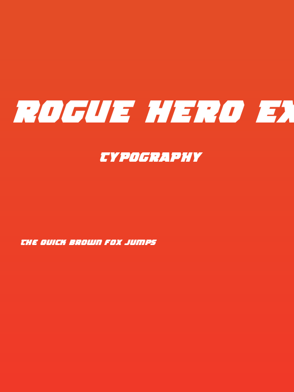 Rogue Hero Expanded Italic Poster