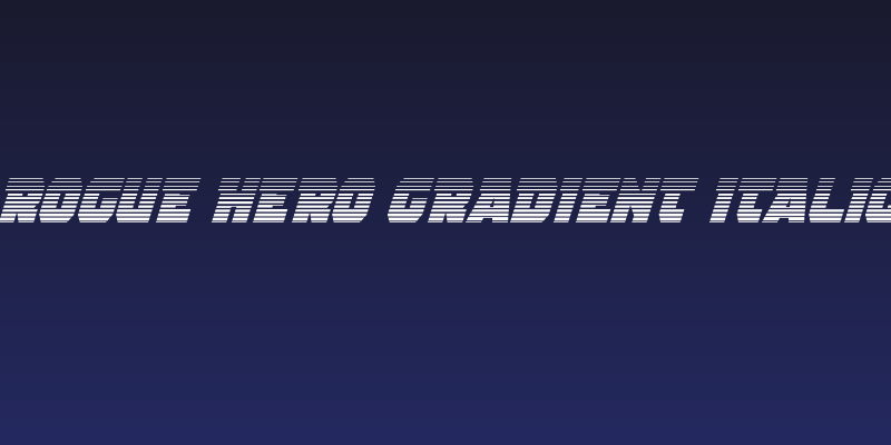 Rogue Hero Gradient Italic Social Header