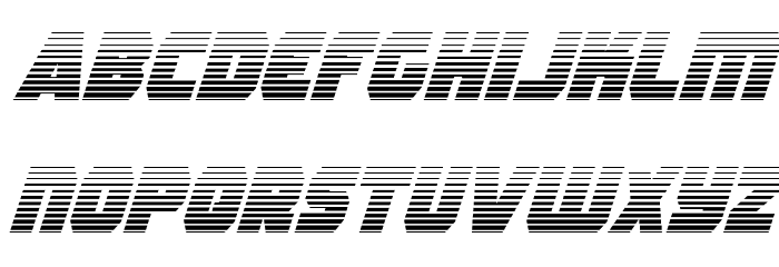 Rogue Hero Gradient Italic Font LOWERCASE
