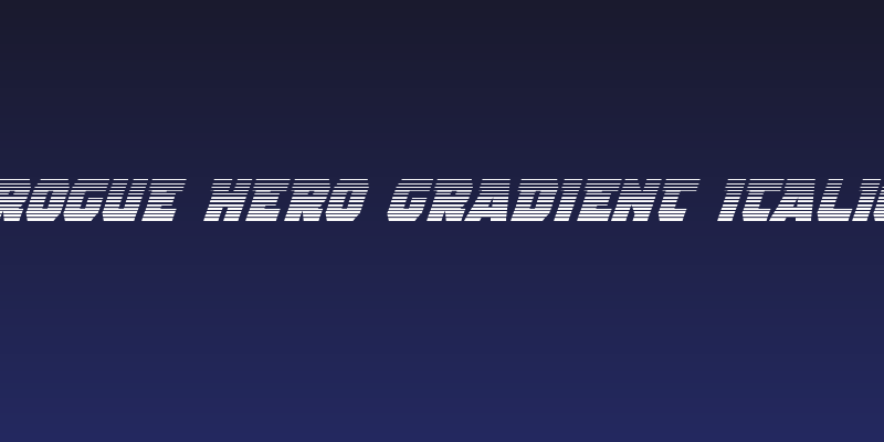 Rogue Hero Gradient Italic Social Header