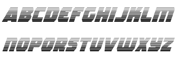 Rogue Hero Gradient Italic Font LOWERCASE
