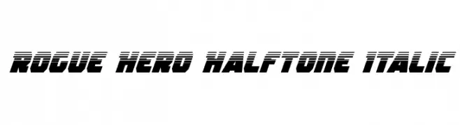 Rogue Hero Halftone Italic  Скачать бесплатные шрифты
