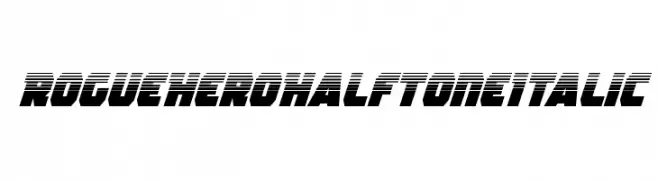 Rogue Hero Halftone Italic  नि: शुल्क फ़ॉन्ट्स डाउनलोड