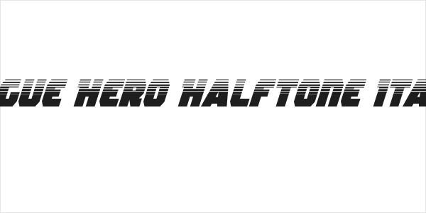 Rogue Hero Halftone Italic Logo