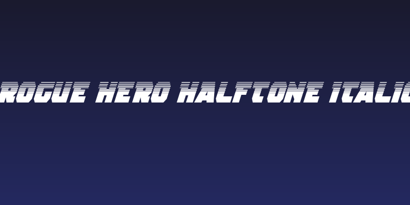Rogue Hero Halftone Italic Social Header