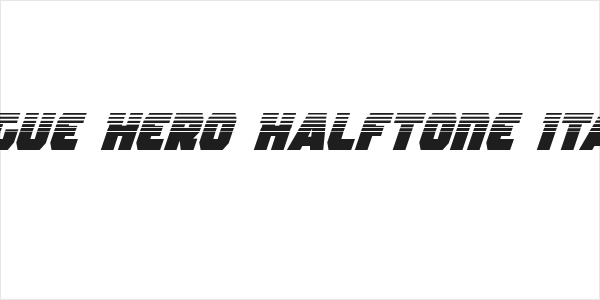 Rogue Hero Halftone Italic Logo