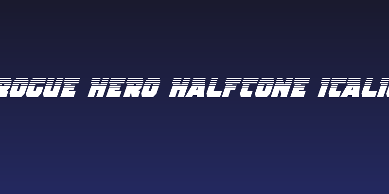 Rogue Hero Halftone Italic Social Header