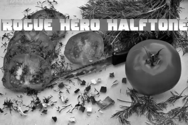 Rogue Hero Halftone Font examples
