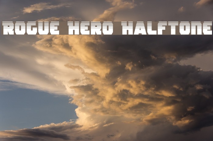Rogue Hero Halftone Font examples