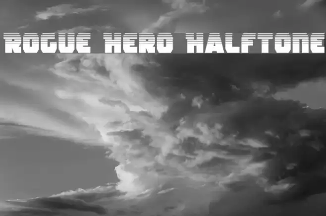 Rogue Hero Halftone Font examples
