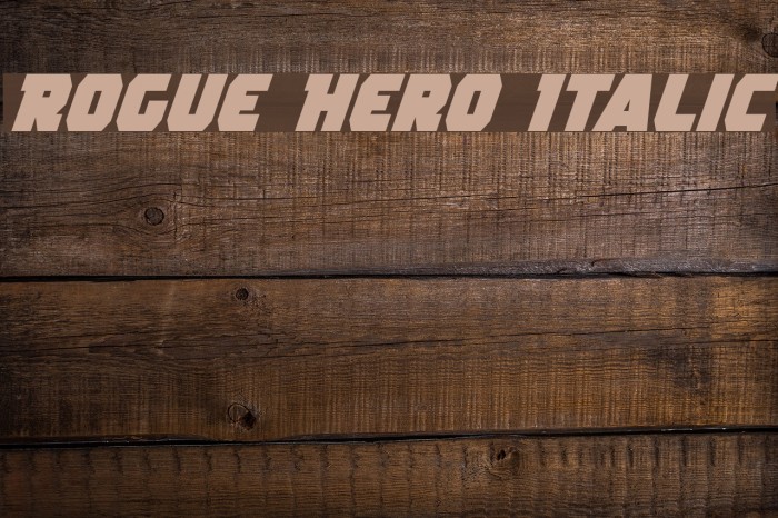 Rogue Hero Italic Font examples