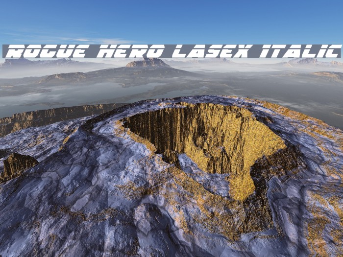Rogue Hero LasEx Italic Font examples