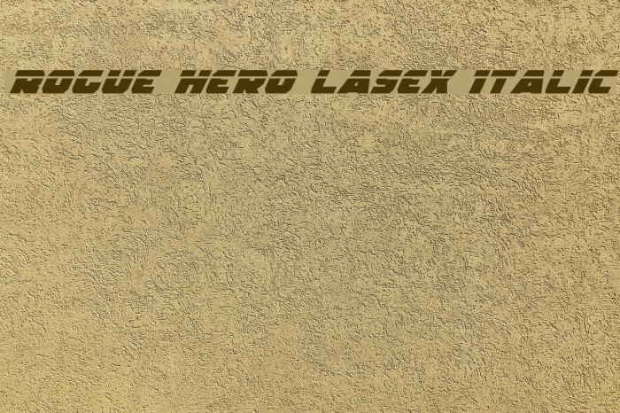 Rogue Hero LasEx Italic Font examples