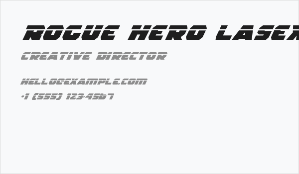 Rogue Hero LasEx Italic Business Card